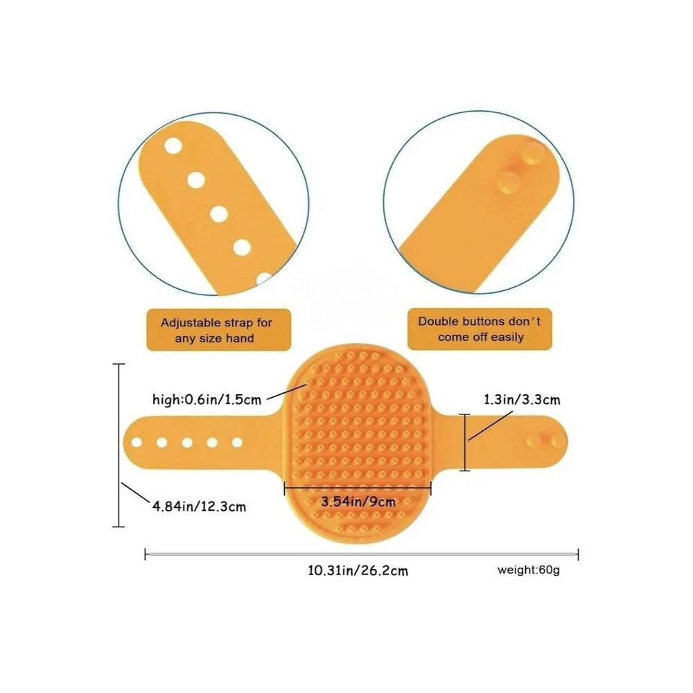 Soft Rubber Dog Cat Brush - Pet Bath Silicone Comb for Grooming‎ & Cleaning B-P